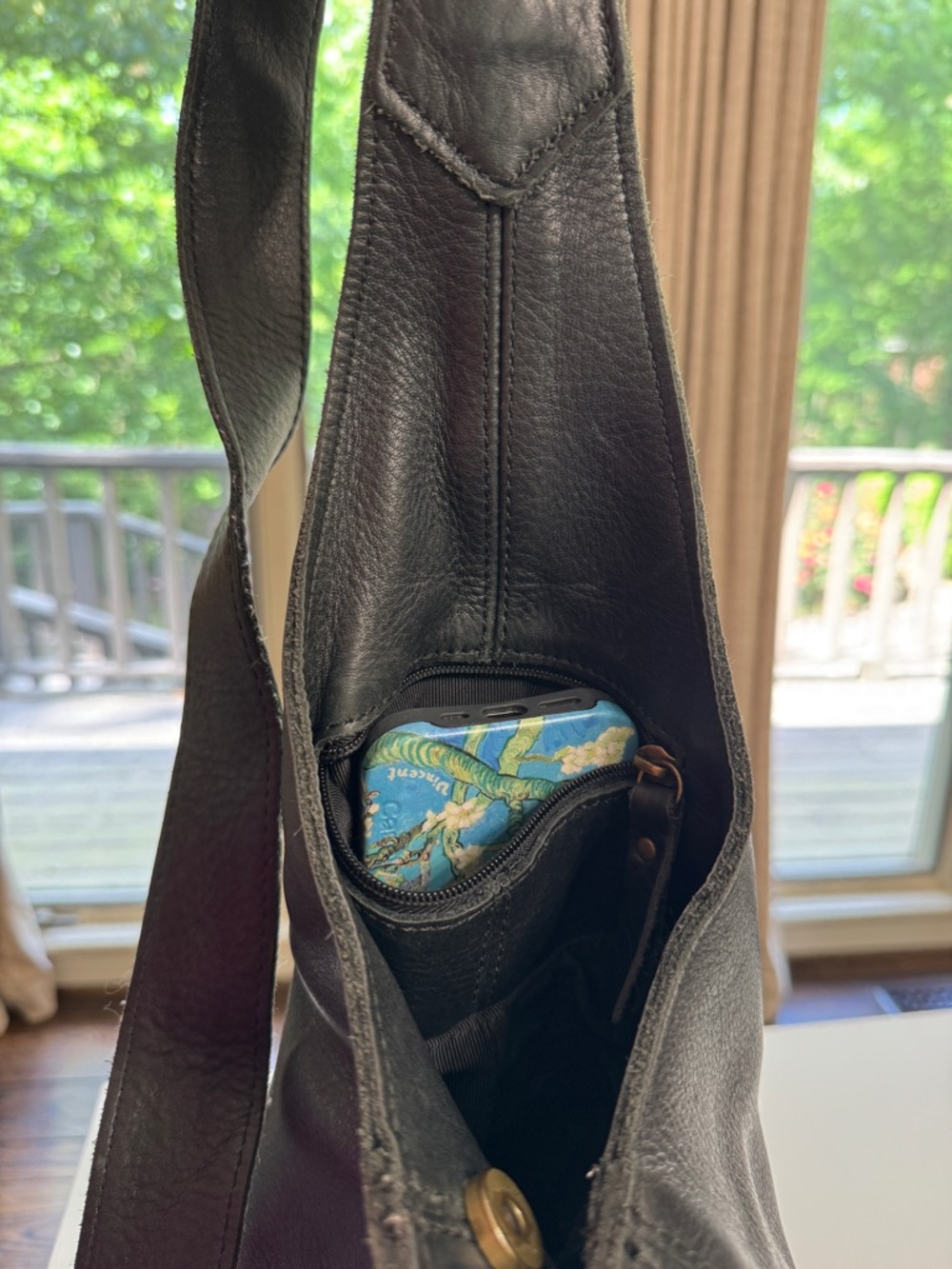 Duluth Trading Co Black Leather Shoulder Bag - Picture 8 of 11